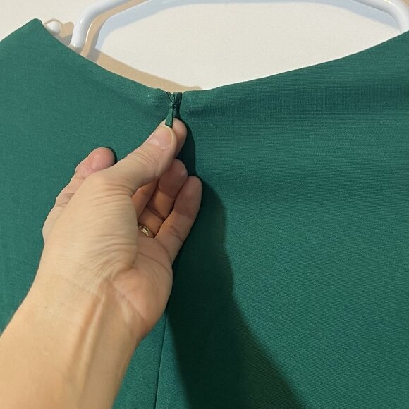 Boden Women’s Ponte Dress Size 10 R Green Lined 3/4 Sleeves Stretch Christmas - Picture 9 of 12